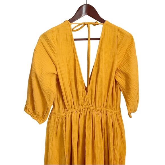 Bird & Knoll Alijandra Maxi Dress XS Yellow NWT - Picture 11 of 15